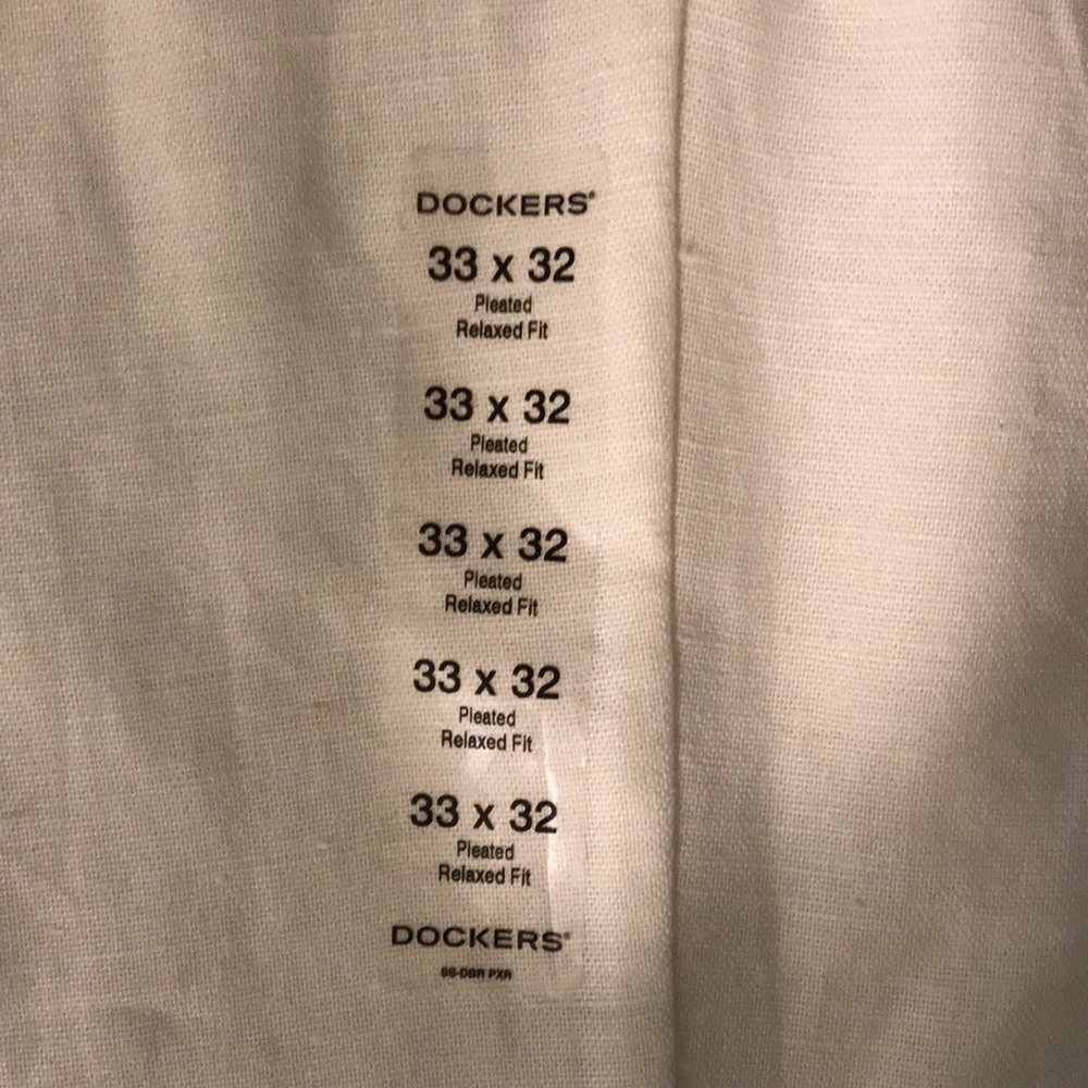 New Dockers Premium Presidio Linen Blend Off White Trouser Pants 33 x 32 - Picture 8 of 14